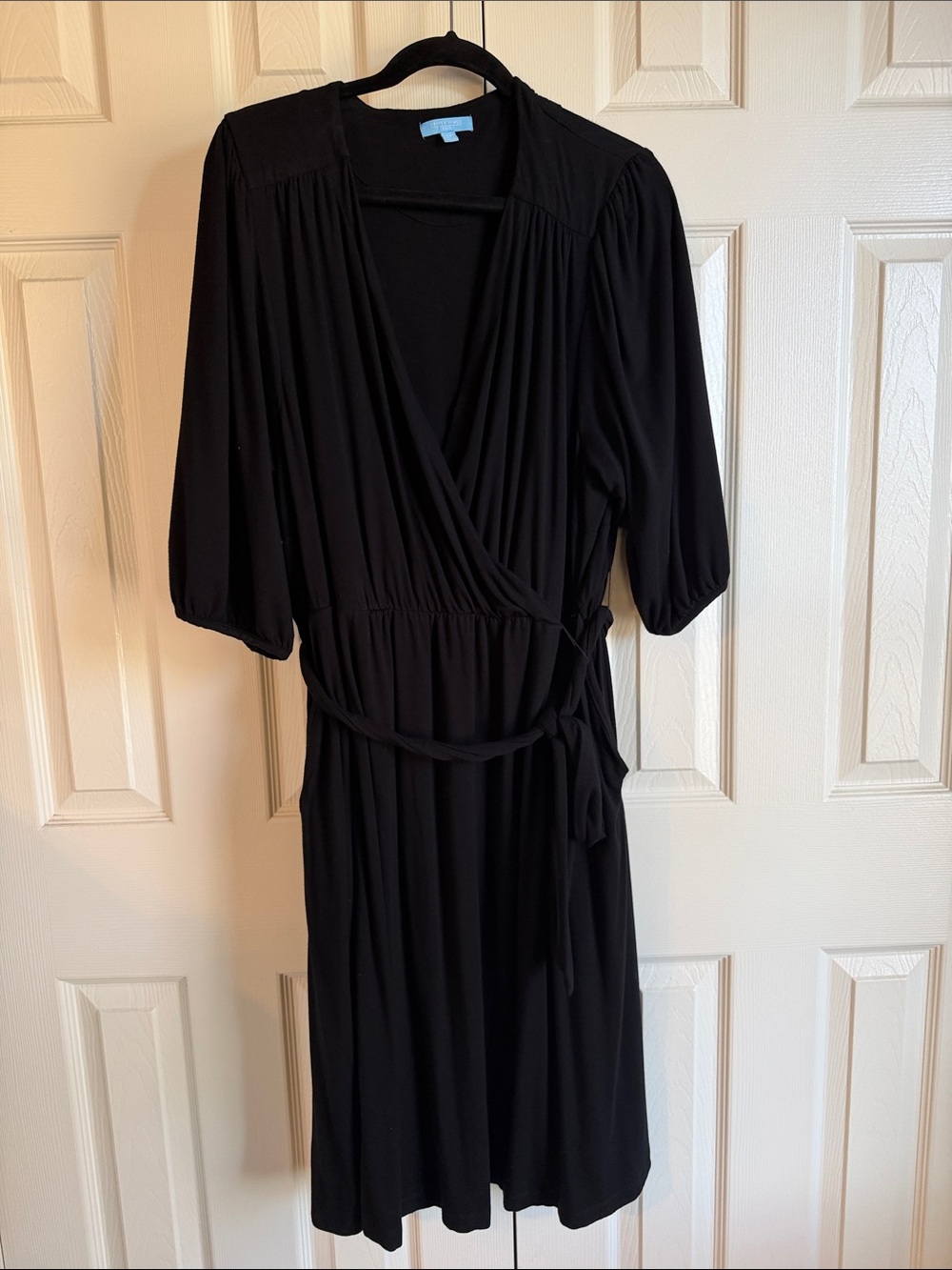 Draper James Black Wrap Dress 1X